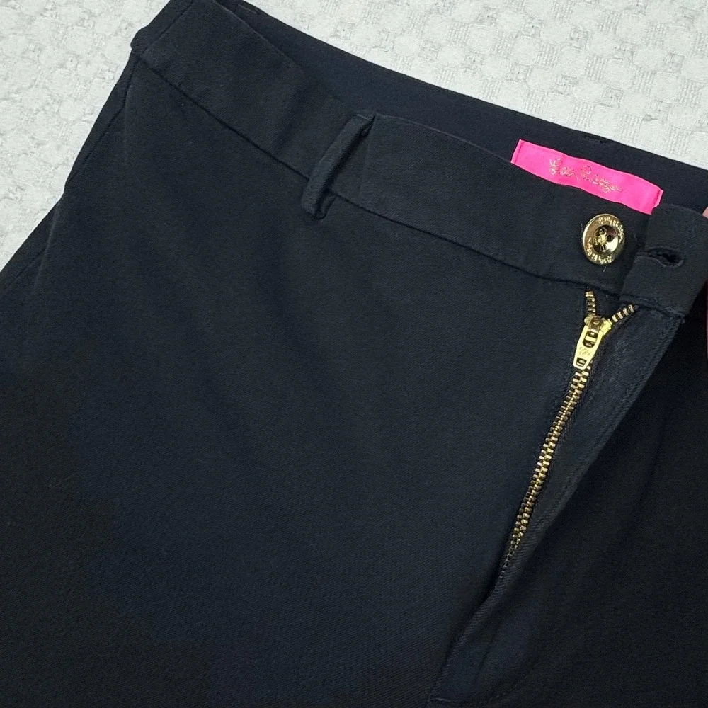 Lilly‎ Pulitzer Kidman Bi-Stretch Pants Women Size 10 Black Bootcut Quiet Luxury - Picture 11 of 13